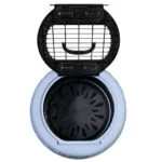 Trasportino rotondo per gatti con apertura superiore, blu – Petmate Get-A-Round Kennel - immagine 4