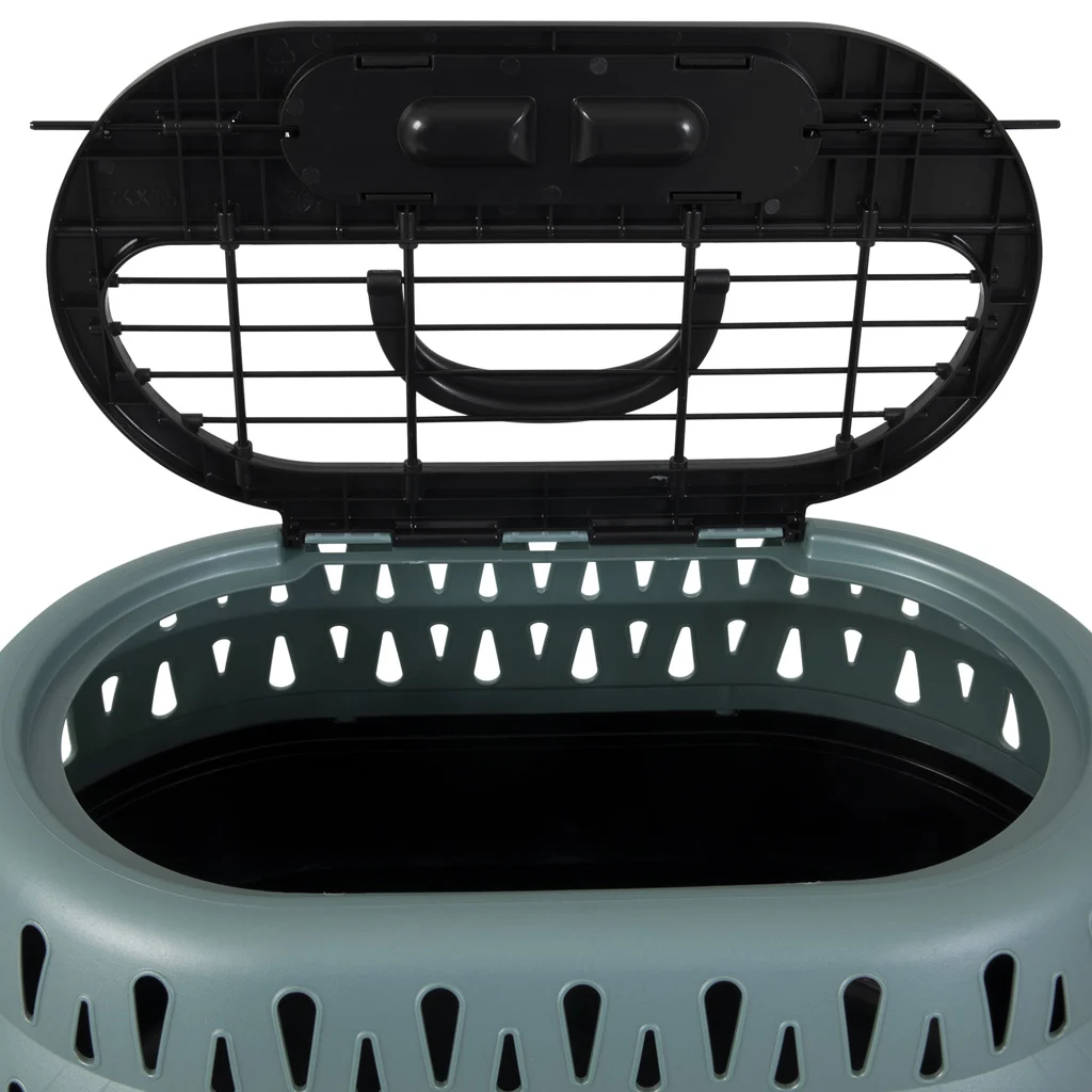 Trasportino per gatti con apertura superiore, verde, 48,3 x 31,8 x 27,4 cm – Petmate Top Load Cat Kennel - immagine 2