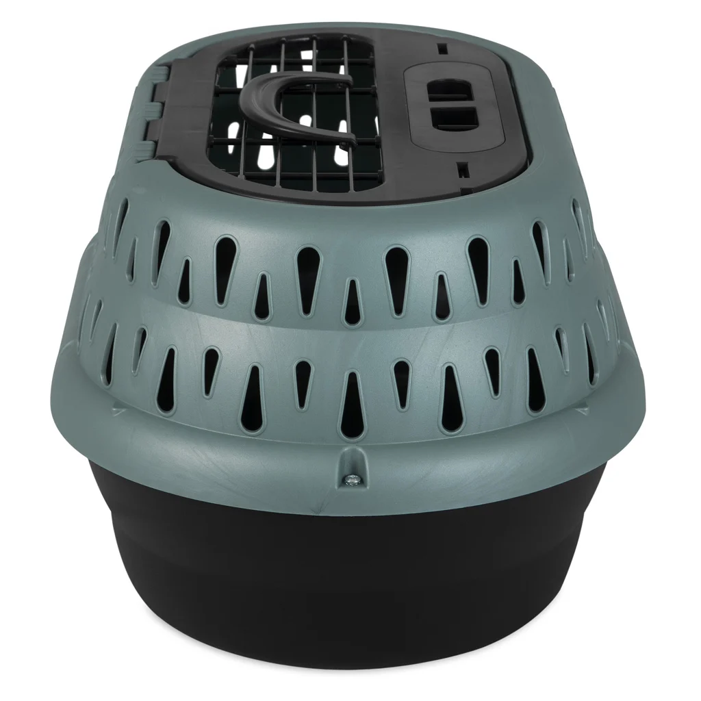 Trasportino per gatti con apertura superiore, verde, 48,3 x 31,8 x 27,4 cm – Petmate Top Load Cat Kennel - immagine 4