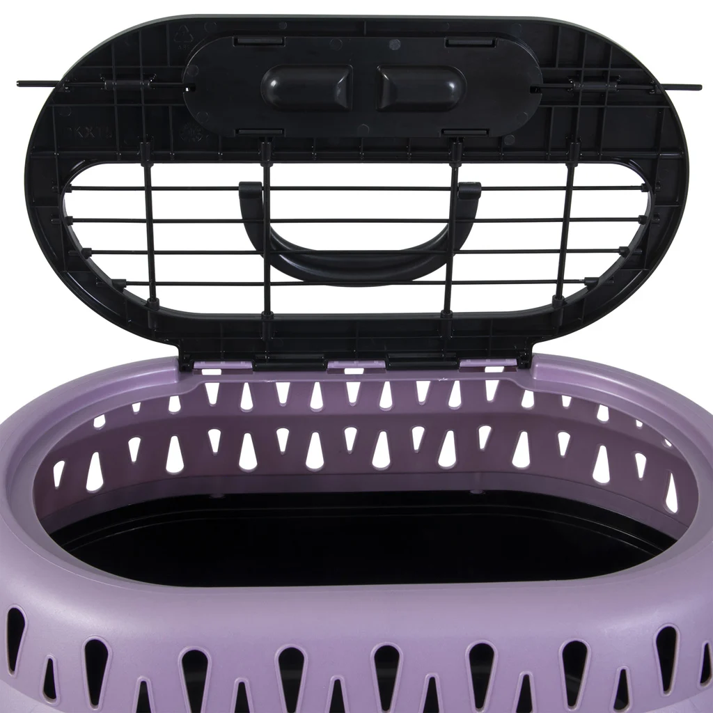 Trasportino per gatti con apertura superiore, viola, 48,3 x 31,8 x 27,4 cm – Petmate Top Load Cat Kennel - immagine 2