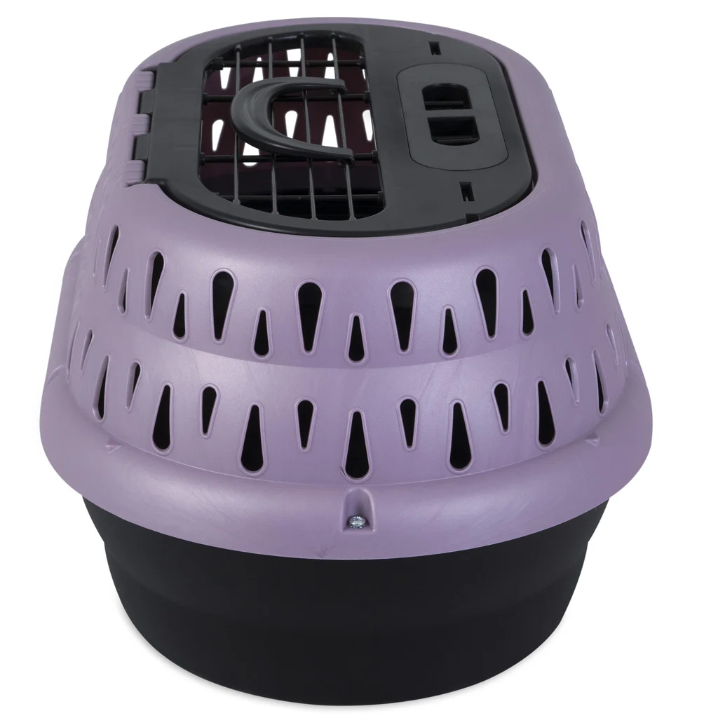 Trasportino per gatti con apertura superiore, viola, 48,3 x 31,8 x 27,4 cm – Petmate Top Load Cat Kennel - immagine 4