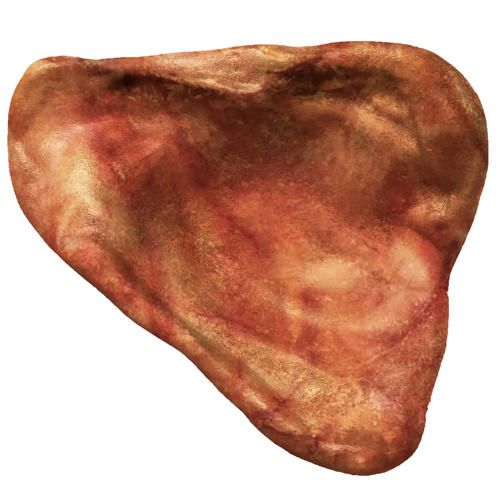 Gioco da masticare in nylon a forma di orecchio di maiale, al gusto bacon, 10 cm – Pet Qwerks Pig Ear M - immagine 2