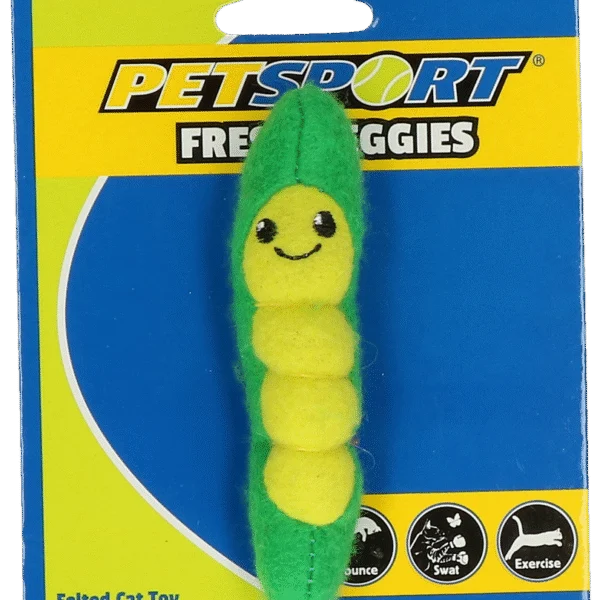 Gioco a forma di fagiolo con erba gatta e pile – Petsport Fresh Veggies Boon