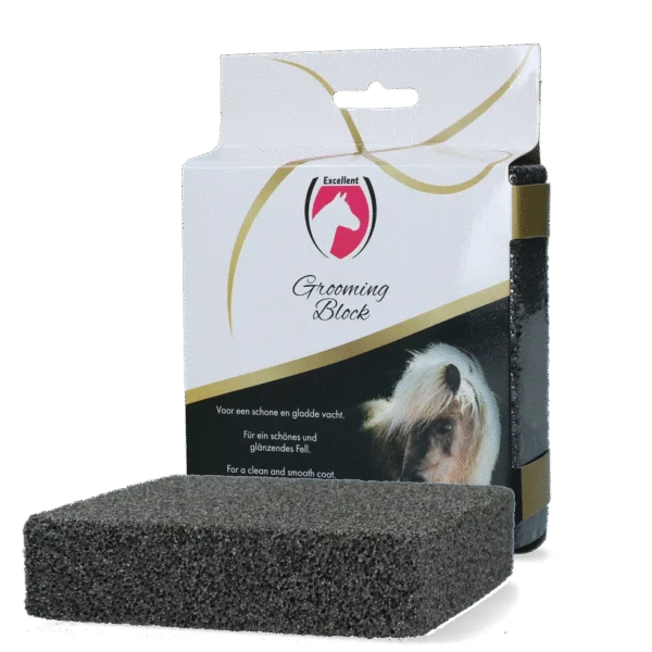 Blocco per rimuovere peli sciolti e uova di tafano, 12 x 12 x 3 cm – Excellent Horse Grooming Block
