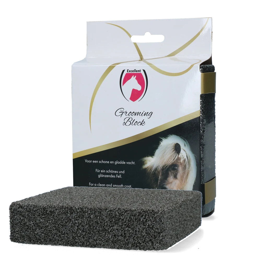 Blocco per rimuovere peli sciolti e uova di tafano, 12 x 12 x 3 cm – Excellent Horse Grooming Block - immagine 1