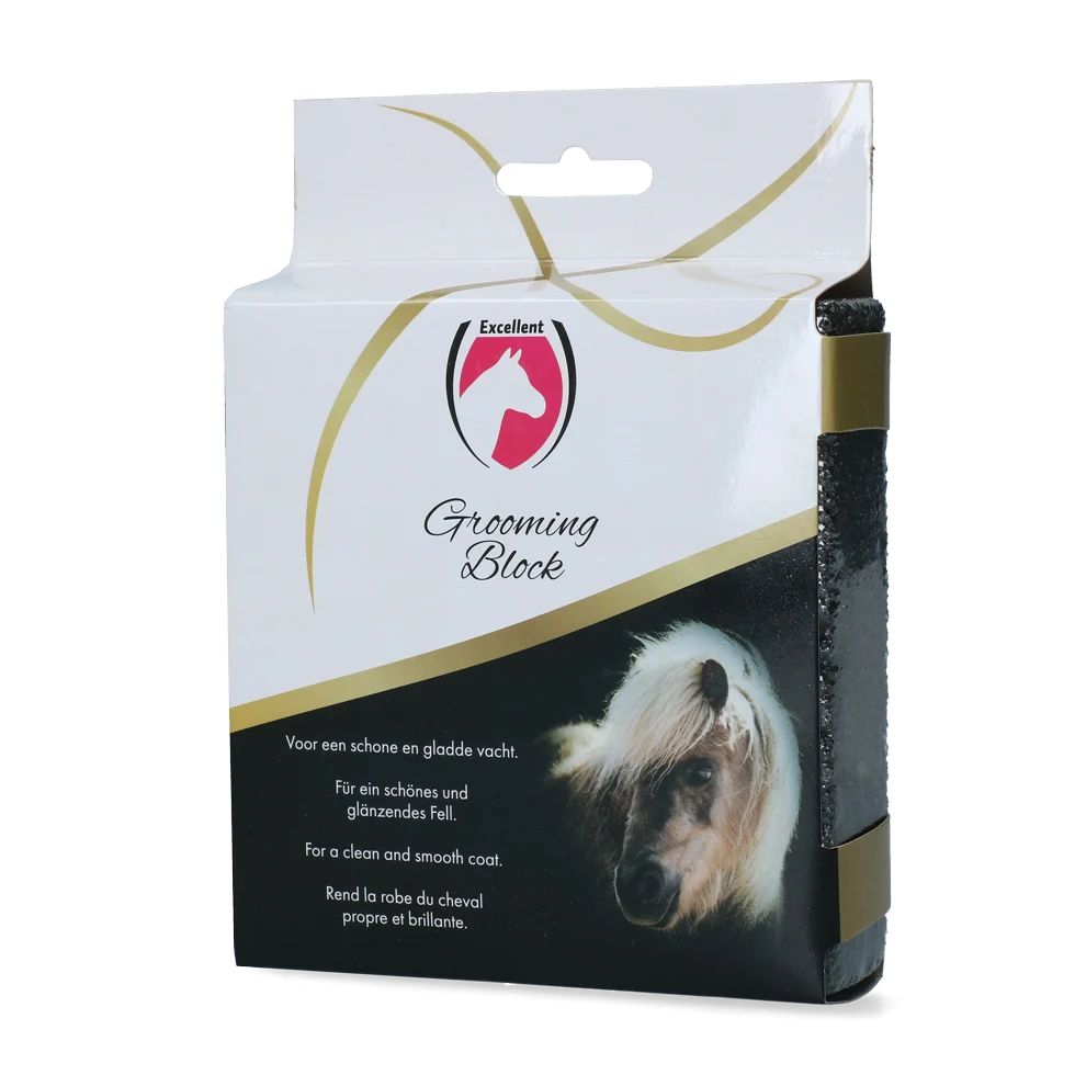 Blocco per rimuovere peli sciolti e uova di tafano, 12 x 12 x 3 cm – Excellent Horse Grooming Block - immagine 3