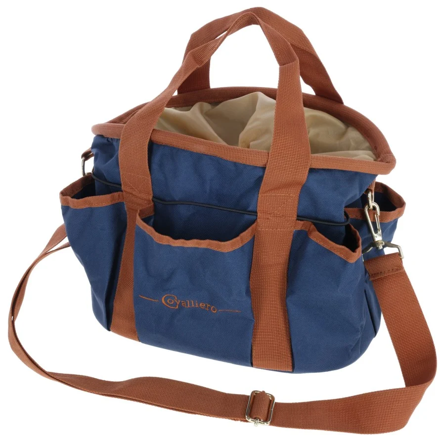 POET0014.jpg Borsa per la toelettatura con 6 tasche esterne e tracolla staccabile, blu, 28 x 20 x 22 cm – Covalliero Grooming Bag - immagine 1