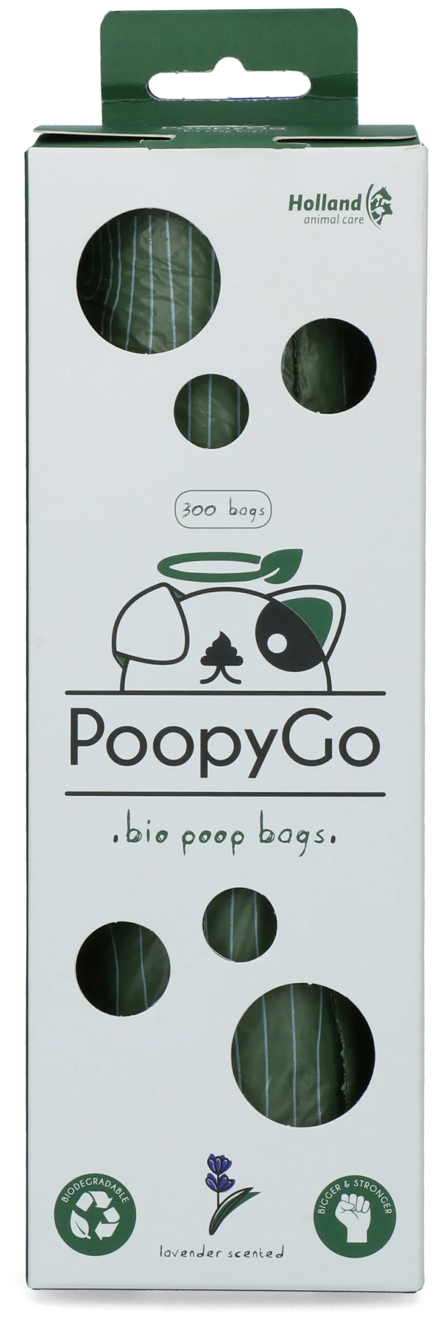 Sacchetti biodegradabili per deiezioni canine al profumo di lavanda, 300 pezzi in scatola – PoopyGo Eco friendly Tissue Box - immagine 3