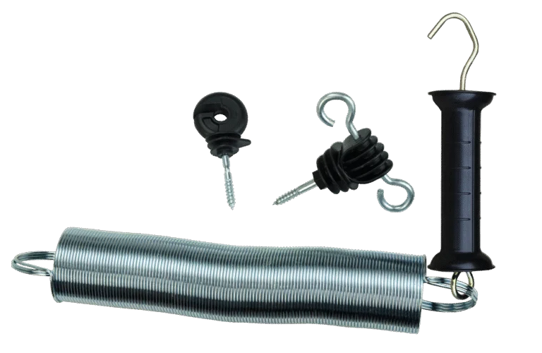 Maniglia per cancello con molla da 5 cm di diametro e 2 ancoraggi per maniglia – ZoneGuard