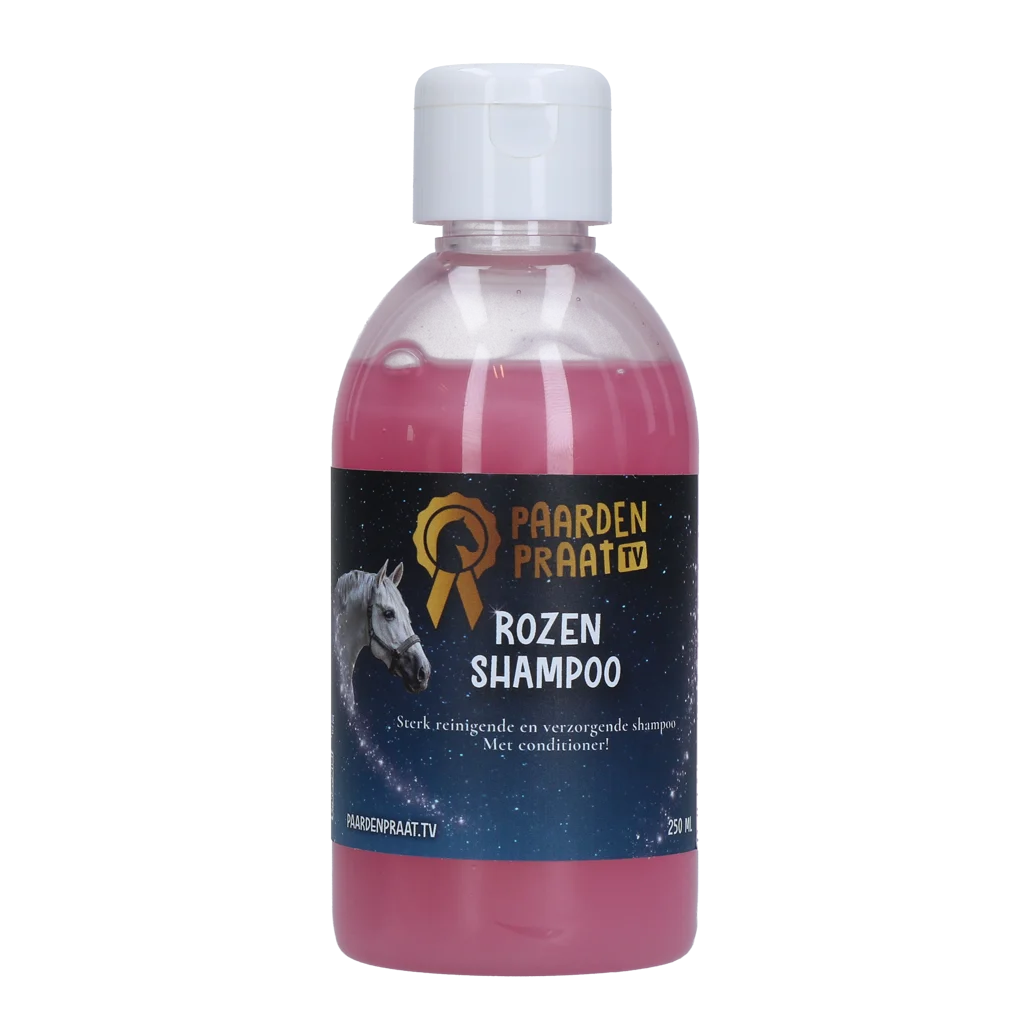 Shampoo con balsamo per cavalli, 250 ml – Shampoo alle rose Paardenpraat TV - immagine 1