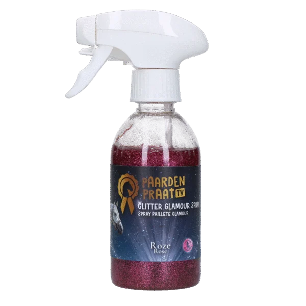 Spray glitterato per cavalli, rosa, 250 ml – Paardenpraat TV Glitter Glamour Spray