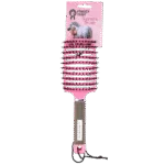 Spazzola per criniera con setole di maiale e dentini flessibili, rosa 24,5 cm – Paardenpraat TV Horse Supreme