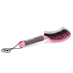 Spazzola per criniera con setole di maiale e dentini flessibili, rosa 24,5 cm – Paardenpraat TV Horse Supreme - immagine 4