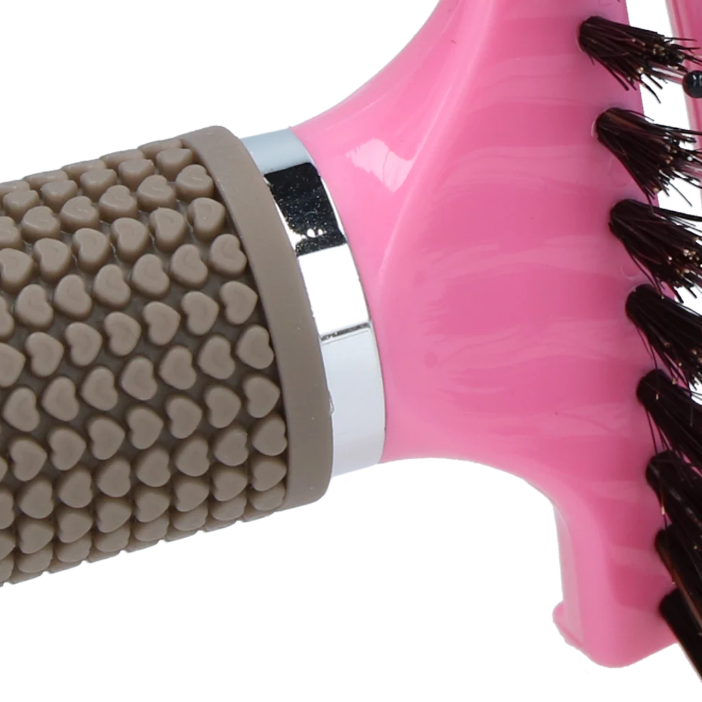 Spazzola per criniera con setole di maiale e dentini flessibili, rosa 24,5 cm – Paardenpraat TV Horse Supreme - immagine 3