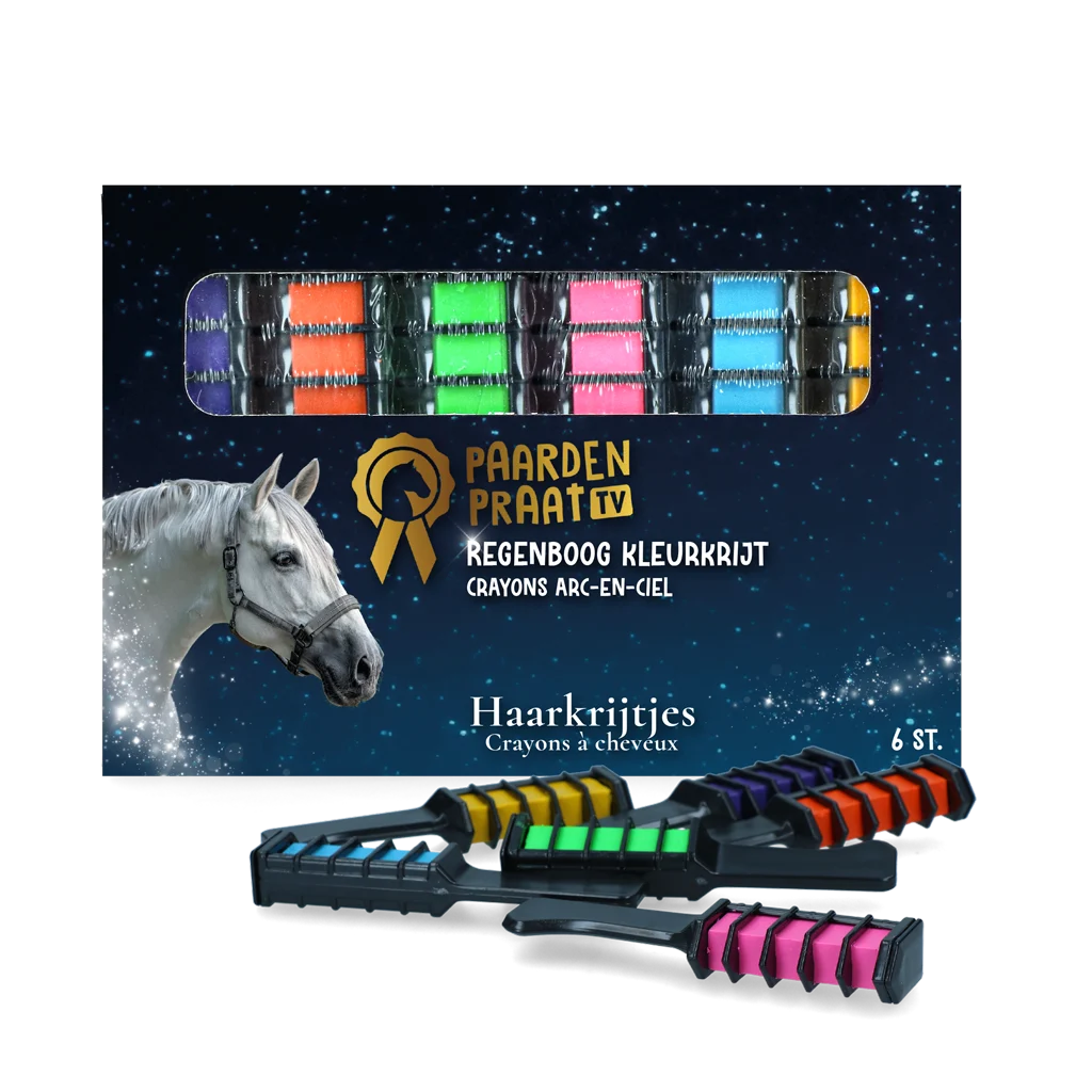 Gessetti per criniera di cavalli, colori arcobaleno, 6 pezzi – Paardenpraat TV Regenboog Kleurkrijt - immagine 1