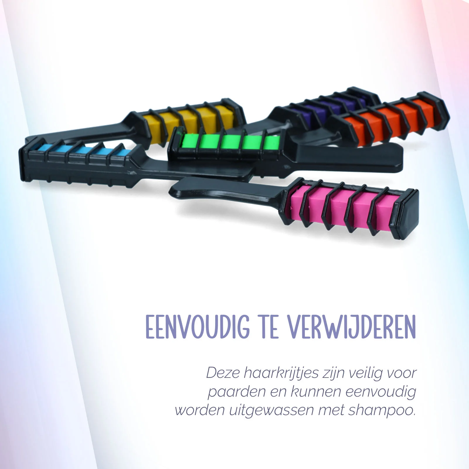 Gessetti per criniera di cavalli, colori arcobaleno, 6 pezzi – Paardenpraat TV Regenboog Kleurkrijt - immagine 5