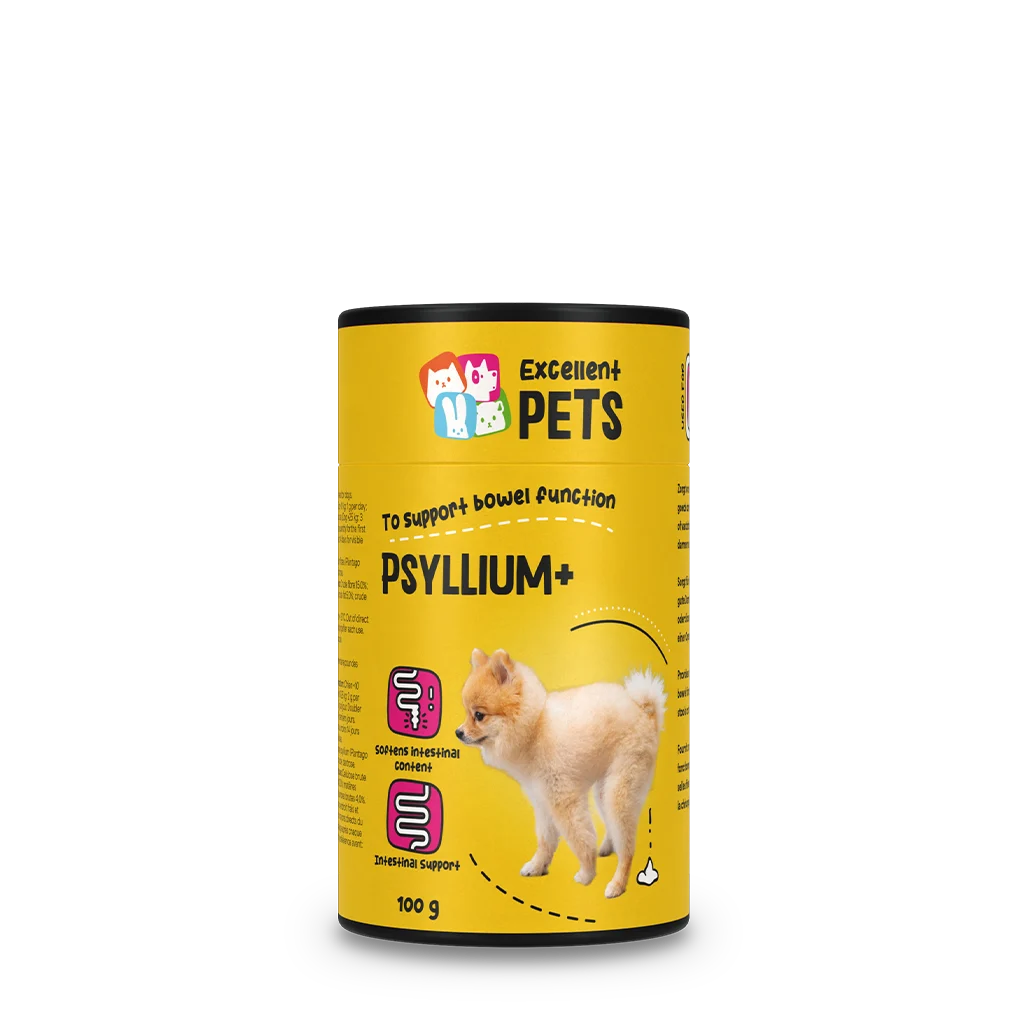 Fibre di psillio in polvere per cani, 100 g – Excellent Pets Dog Psyllium+ - immagine 1