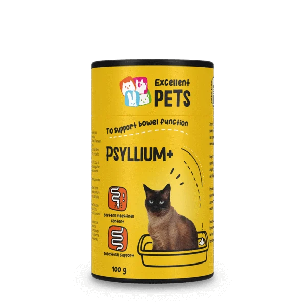 Polvere di psillio per gatti con farina di carruba, 100 g – Excellent Pets Cat Psyllium+