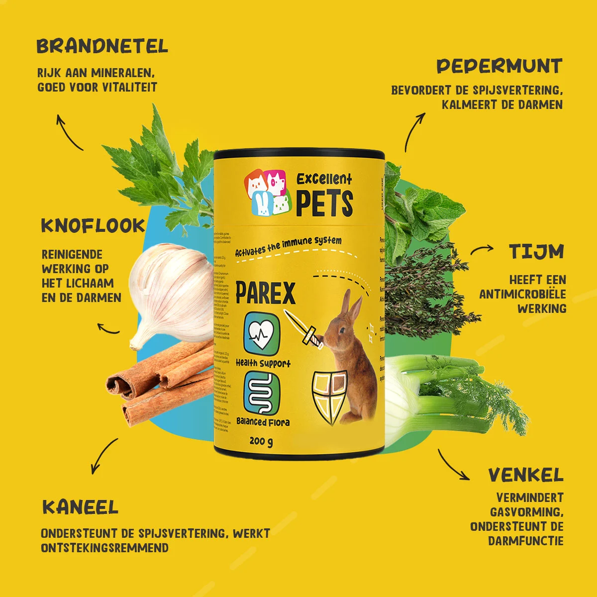 Mangime complementare in pellet per conigli, 200 g – Excellent Pets Rabbit Parex - immagine 6