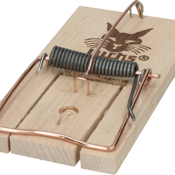 Trappola per ratti in legno di faggio con portaesca, 17,5 x 9,5 cm – Luchs