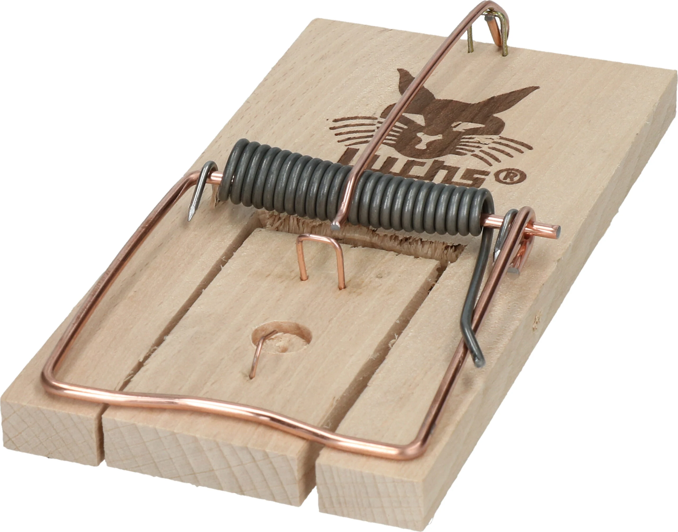Trappola per ratti in legno di faggio con portaesca, 17,5 x 9,5 cm – Luchs - immagine 1