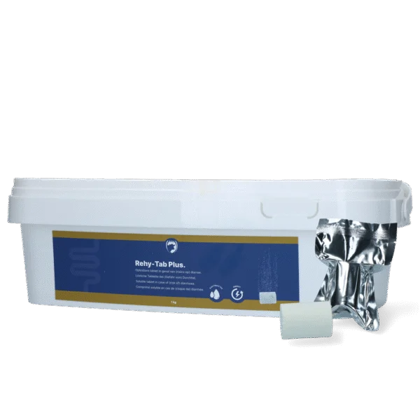 Compresse effervescenti di elettroliti per puledri, 20 pezzi, 1 kg – Excellent Rehy-Tab Plus