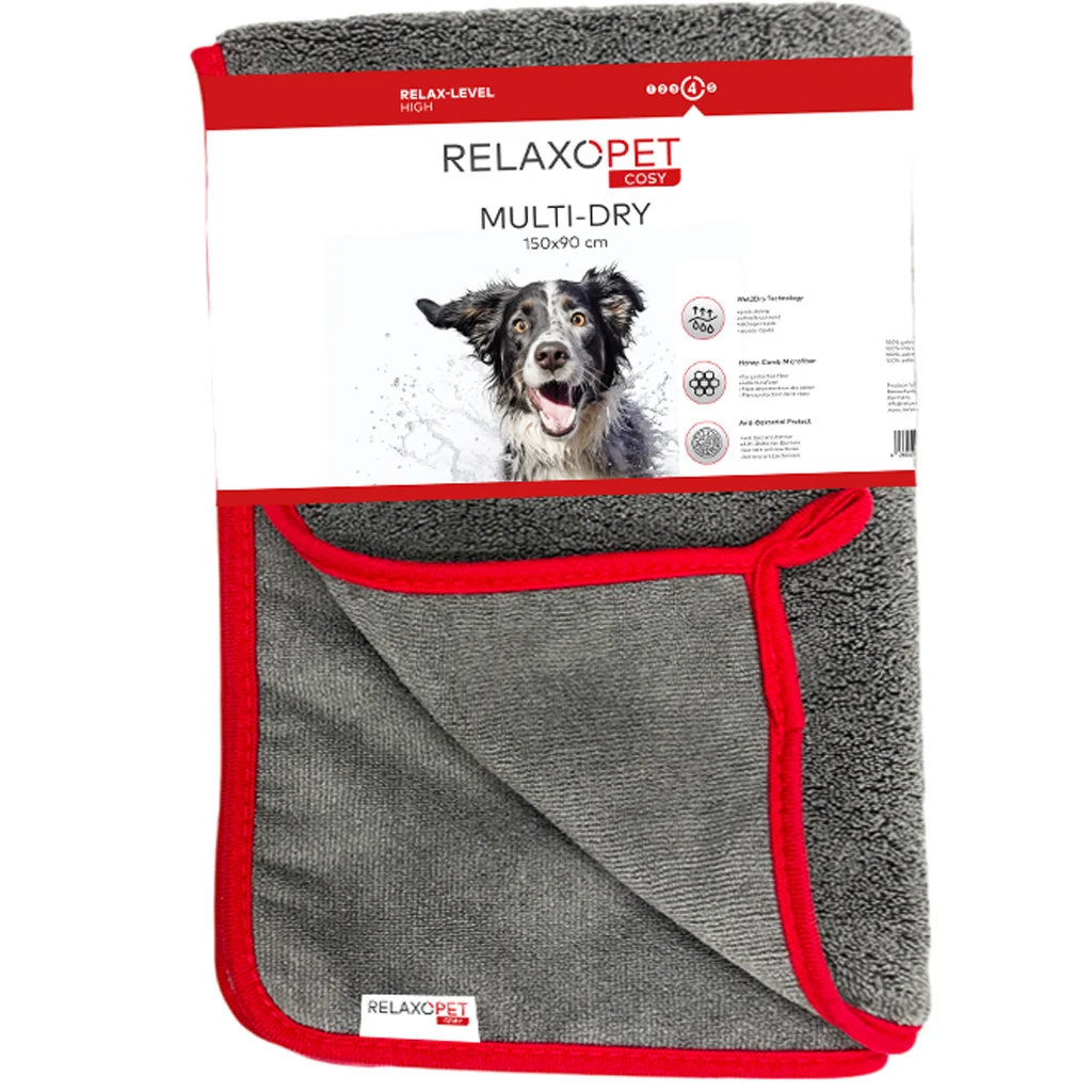 Asciugamano in microfibra per cani, 150 x 90 cm – Relaxopet Cosy Multi-Dry XL - immagine 1