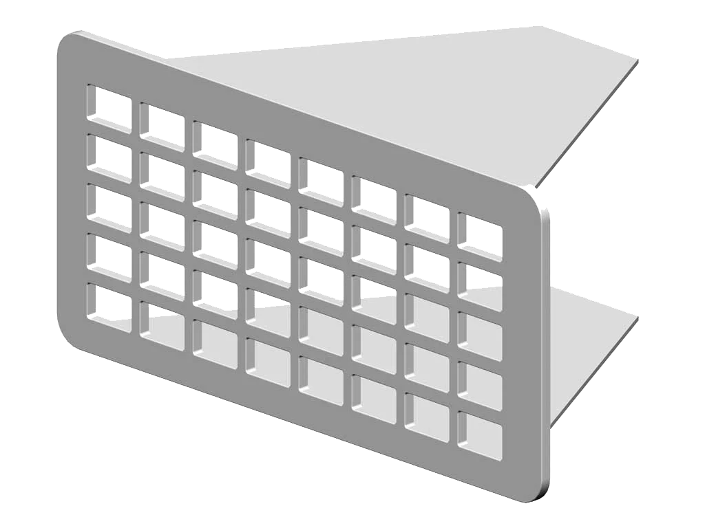 Griglia di ricambio in acciaio inox per la ventilazione del vespaio, 5 x 10,5 cm – Renofix - immagine 1