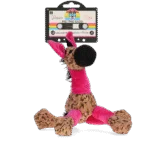 Peluche per cani Asinello con fischietto, rosa S, 20 x 25 cm – Retro Dog Donkey