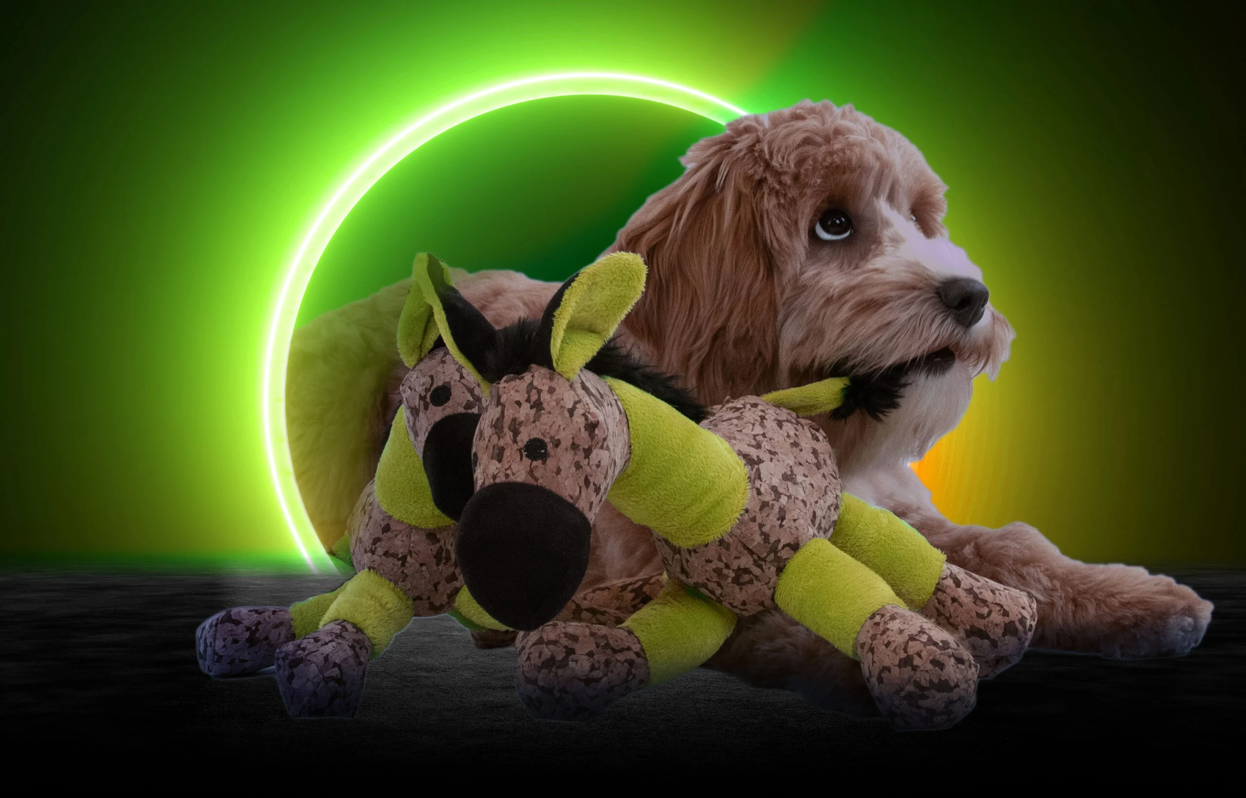 Peluche per cani Asino con fischietto, giallo S – Retro Dog Donkey - immagine 4