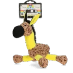 Peluche per cani Asino con squeaker, giallo M – Retro Dog Donkey
