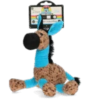 Peluche per cani Asino con squeaker, blu M – Retro Dog Donkey