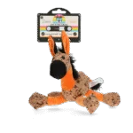 Peluche per cani Asinello con dispositivo sonoro, arancione S – Retro Dog Donkey