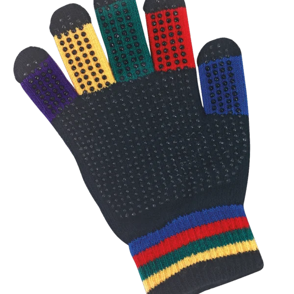 Guanto da equitazione per bambini, arcobaleno, taglia unica – Magic Grippy