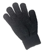 Guanto da equitazione con grip sul palmo, nero, per bambini – Magic Grippy
