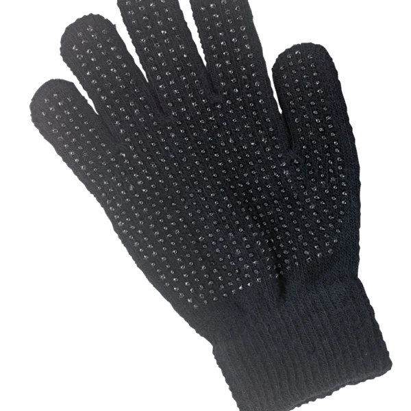 Guanto da equitazione con grip sul palmo, nero, per bambini – Magic Grippy