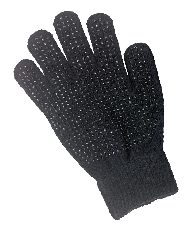 RIJH0005F.png Guanto da equitazione con grip sul palmo, nero, per bambini – Magic Grippy - immagine 1