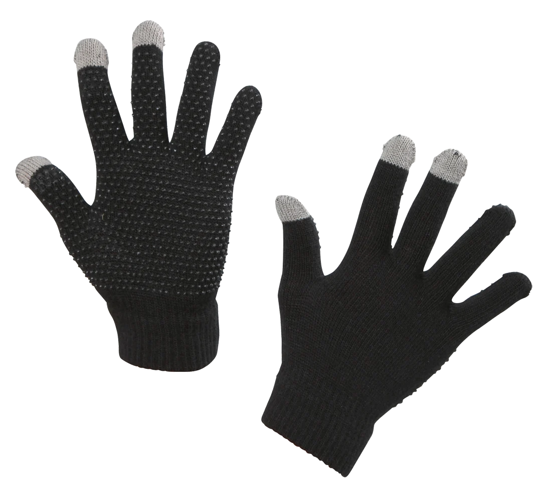 Guanti da equitazione Magic Touch neri con grip, taglia unica - immagine 4