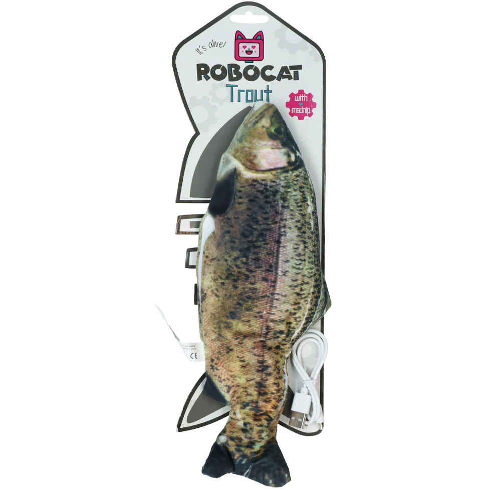 Pesce giocattolo semovente Trota con Madnip, 30 cm – Robocat Fish - immagine 1