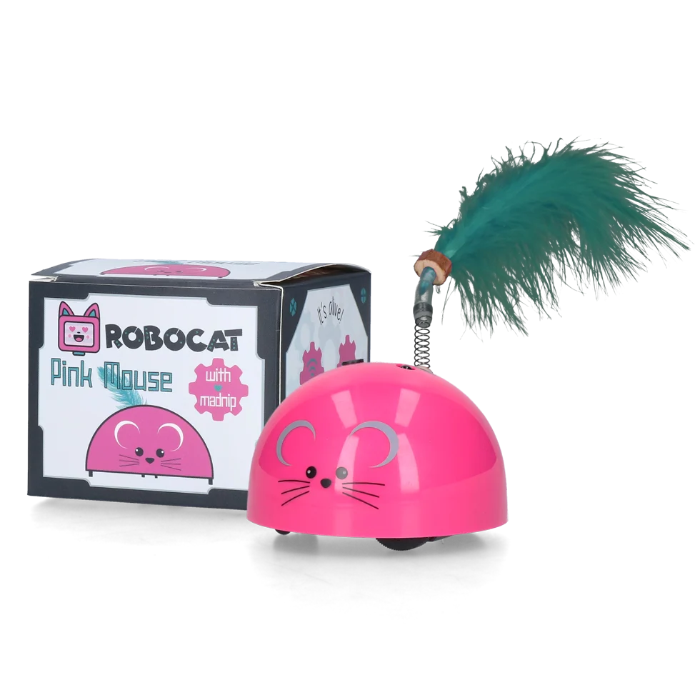 Topo giocattolo con sensore di movimento e Madnip, rosa – Robocat Mouse - immagine 1