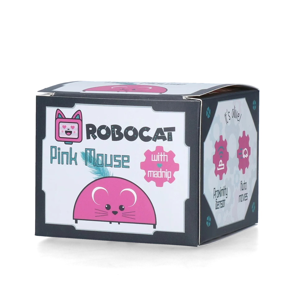 Topo giocattolo con sensore di movimento e Madnip, rosa – Robocat Mouse - immagine 3