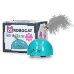 Topolino giocattolo con sensore di movimento e madnip, color petrolio – Robocat Mouse