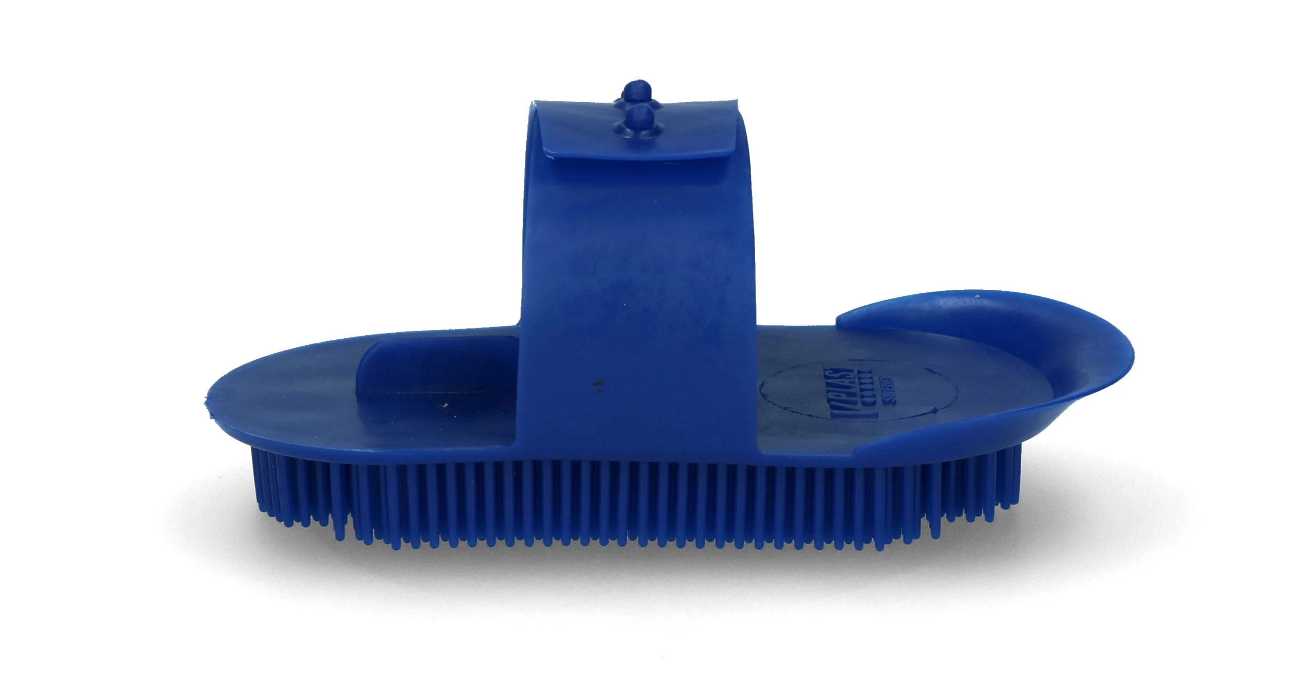 Curry comb a denti fini, 130 x 65 mm, blu – Vplast Original - immagine 1