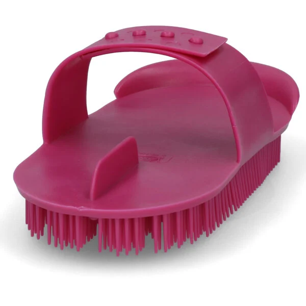 Curry comb in plastica flessibile 180 x 90 mm rosa – Vplast Original