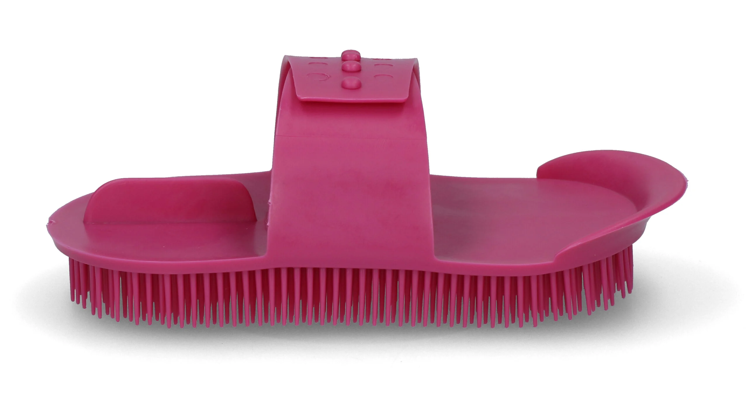Curry comb in plastica flessibile 180 x 90 mm rosa – Vplast Original - immagine 2