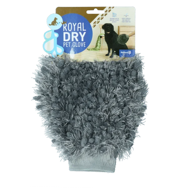 Guanto spazzola in microfibra per cani, 24 x 18 cm – Royal Dry