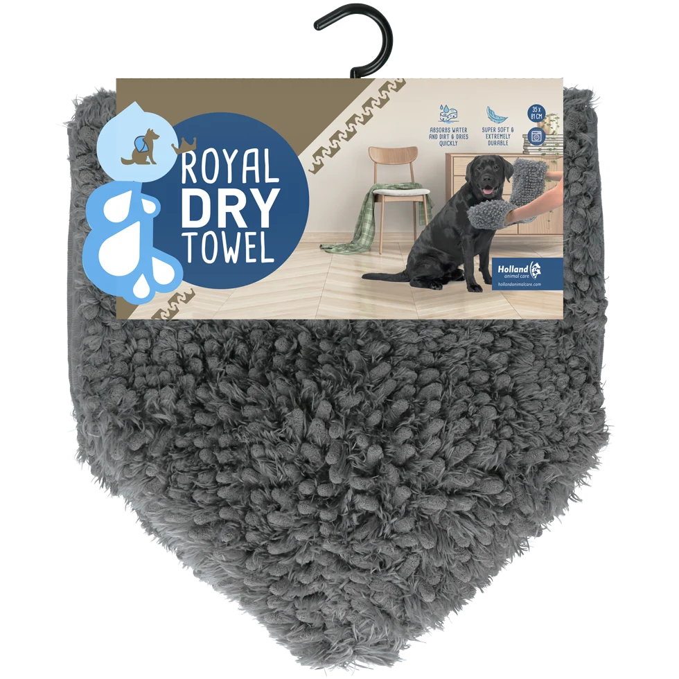 Asciugamano per cani in microfibra con tasche per le mani, 35 x 81 cm – Royal Dry - immagine 1
