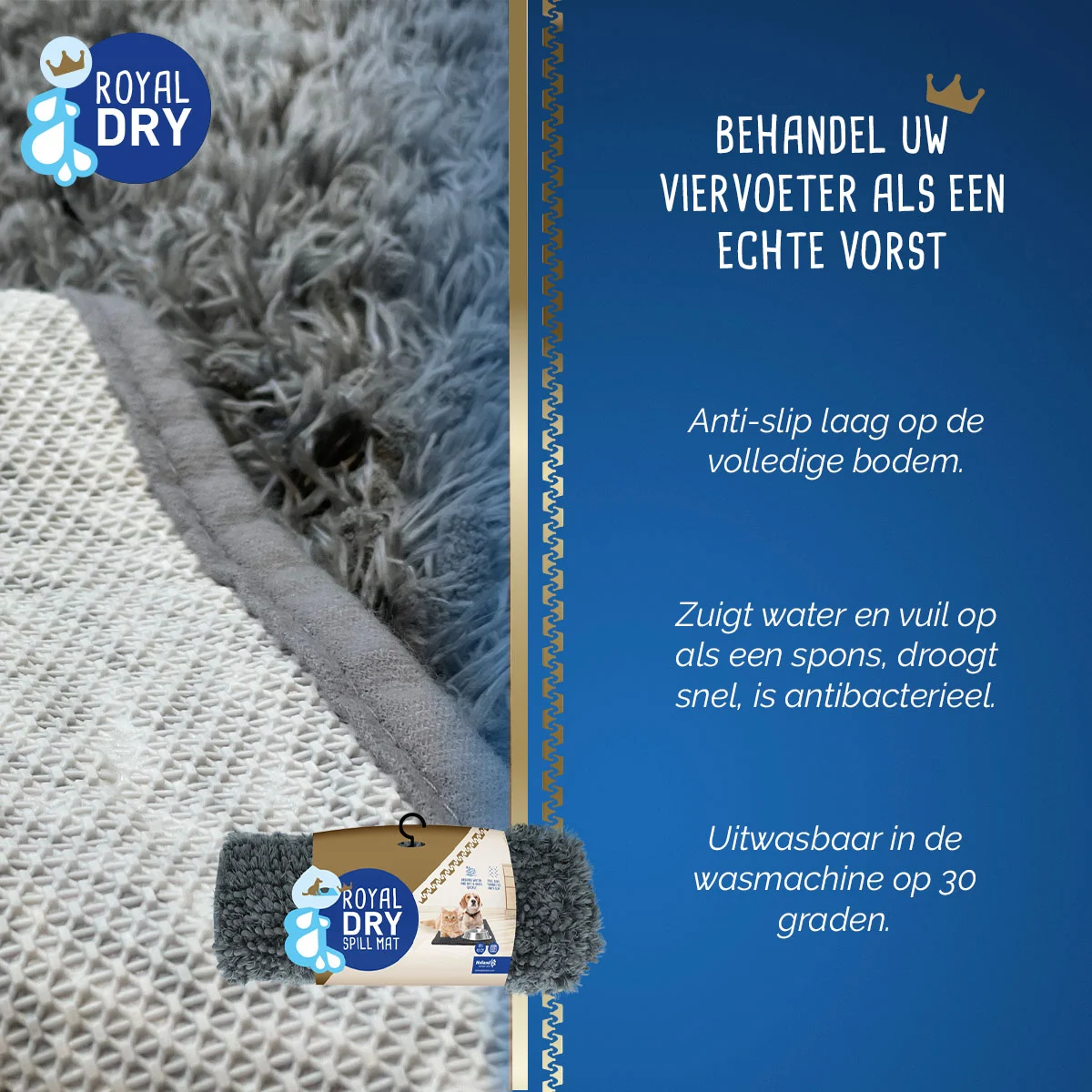 Tappetino assorbente in microfibra con fondo antiscivolo, 61 x 45 cm – Royal Dry - immagine 3