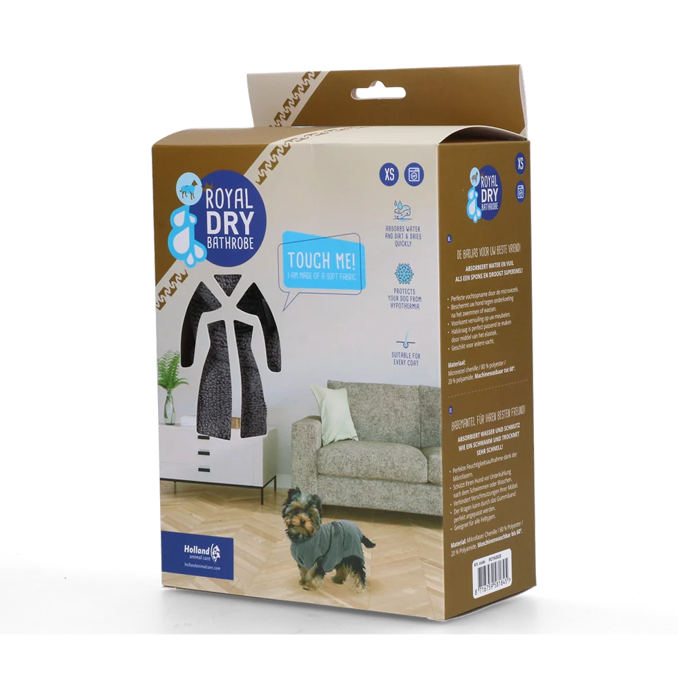 Accappatoio per cani in microfibra XS, lunghezza del dorso da 30 a 35 cm – Royal Dry - immagine 1