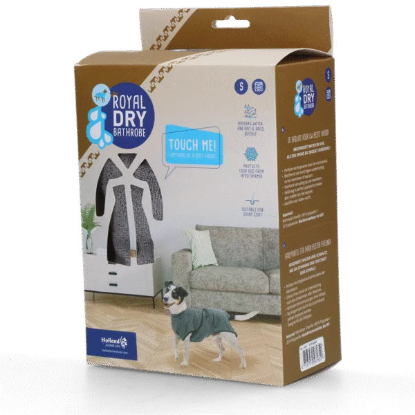 Accappatoio per cani in microfibra S, lunghezza del dorso da 37 a 45 cm – Royal Dry